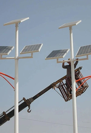 Réverbère solaire intégré 60w plaque 8m pôle en Irak